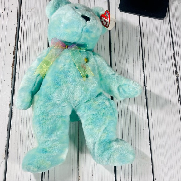 TY - Retired Ariel Beanie Buddies 14” Plush Teddy Bear - 2001 - Picture 2 of 10